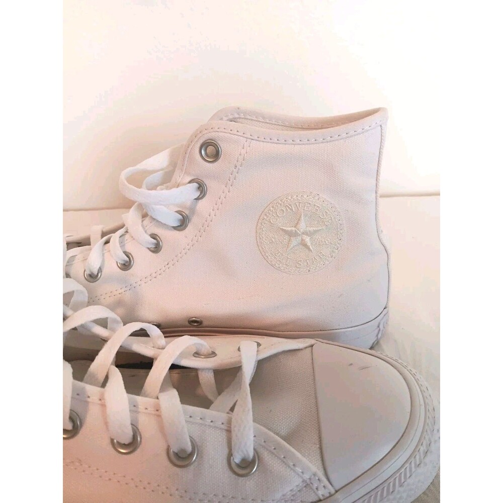 Converse By You Chuck Taylor All Star High Tops White Canvas AD Custom Size 10.5 - Picture 6 of 10